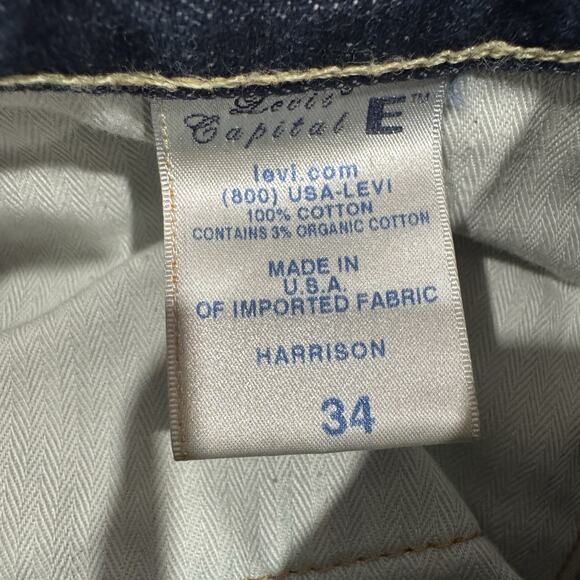 Levi’s Capital E “Harrison” Jeans Men’s 34 USA Made Dark Wash Loose Straight - Picture 8 of 8